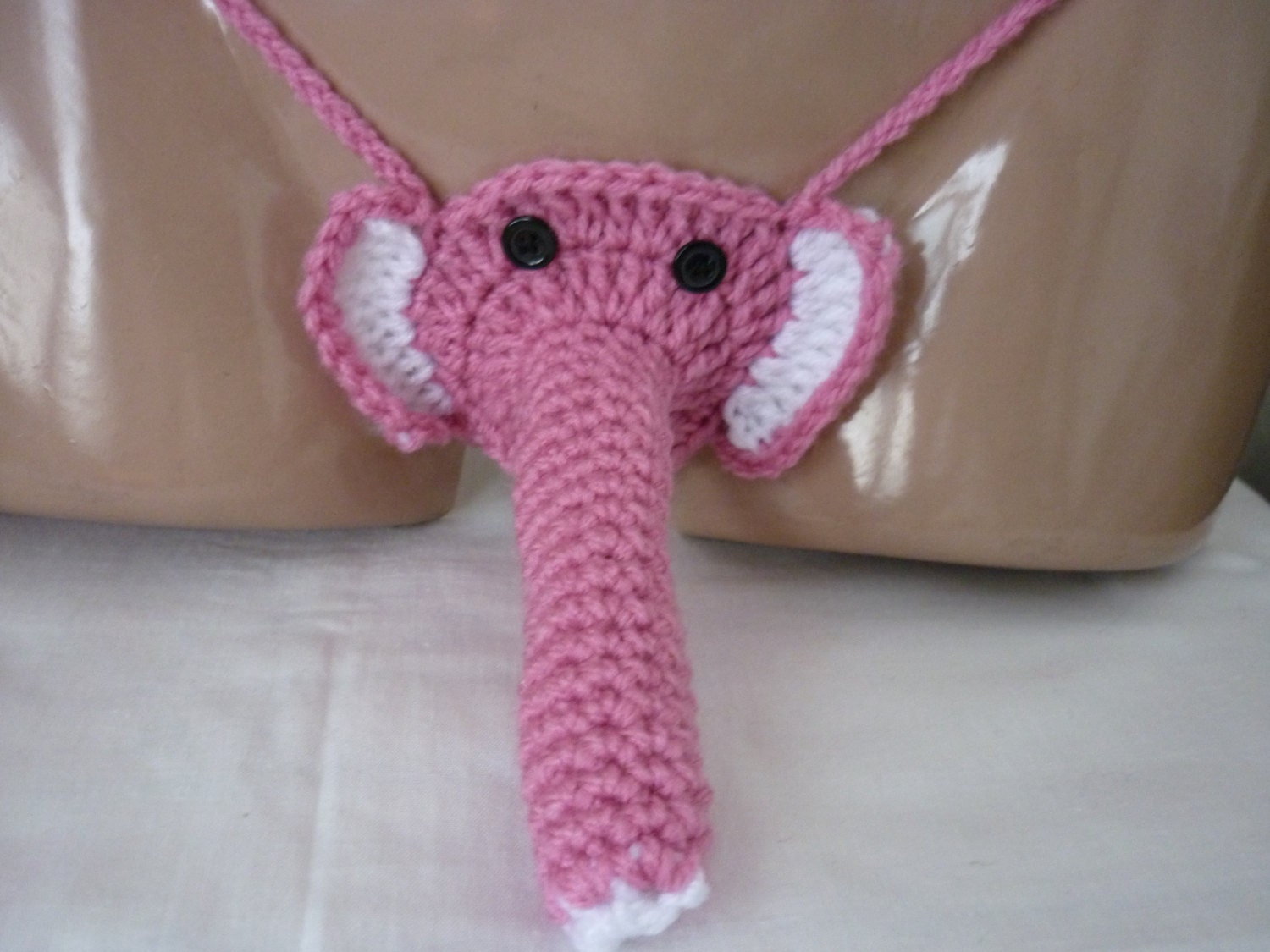 Pink Crochet Elephant Sexy Men's Thong Men thongs string