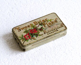 Vintage Sweet Briar Flake Fine Virginia Tobacco Tin, Retro Collectible Chester Davies & Sons Tin, Retro English Advertising Tin England 20s