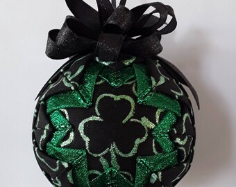 3 Leaf Clover St. Patrick's Day Quilted Ornament