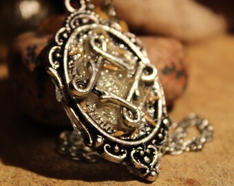 Cameo necklace dandelion seeds