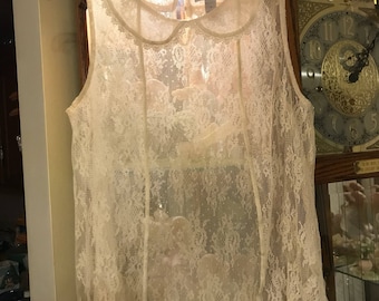 Vintage Victorian see through lace blouse