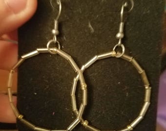 Silver hoop earrings