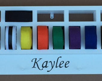 Martial Arts Belt Display, Personalized Belt Display