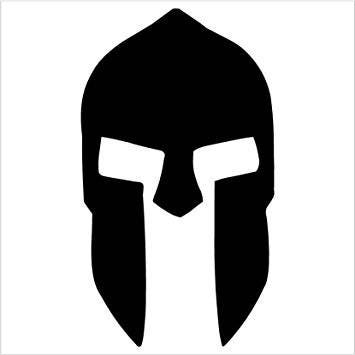 Pack of 3 Spartan Helmet Style 2 Stencils,Made from 4 Ply Mat Board ...