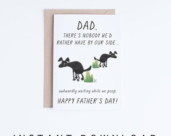 Printable Father Card Funny Fathers Day Cat Father's Day