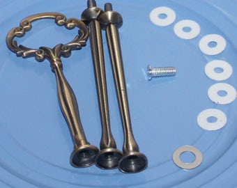 Bronze 3 tier Cake stand hardware handle or center fitting rod for plate stand