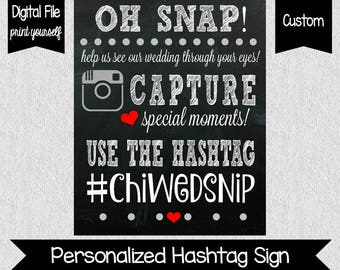 Social Media Hashtag Sign - Wedding Sign - Printable - If You Hashtag - Hashtag - Wedding Decor - Wedding Ideas - Share Photos - Hashtag