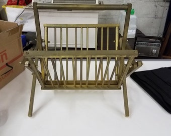 Vintage Mid Century Folding Magazine Rack