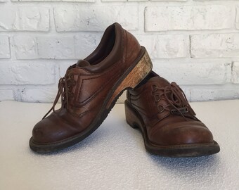 Vintage Women's Size 8 Brown Leather Oxfords