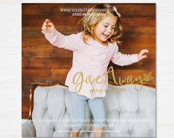 Facebook Promotion Marketing Board - Instagram Promotion Marketing Board - Share Comment Promotion Marketing Board - INSTANT DOWNLOAD