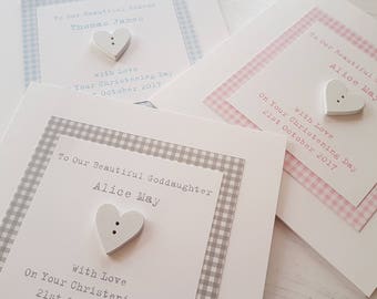 Personalised Christening/Naming Day Card Godson /Goddaughter/Son/Daughter/Nephew/Niece Christening Day Card