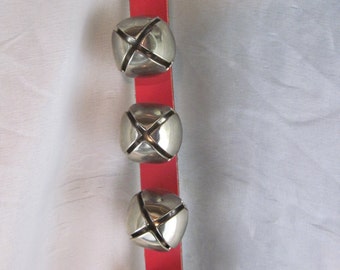 Sleigh Bells, Christmas Bells, Jingle Bells, Vintage Sleigh Bells, 1970's Sleigh Bells, Door Bell Ornament, Snow Bells