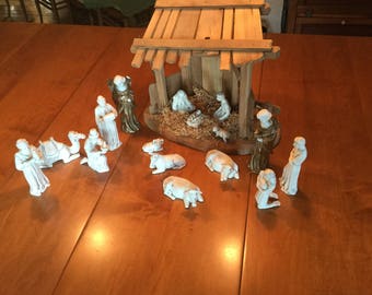 Porcelain Christmas Nativity Scene