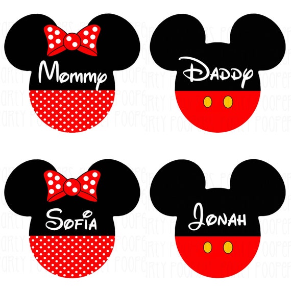 Personalized Disney Family Shirts Iron On Transfers Mickey