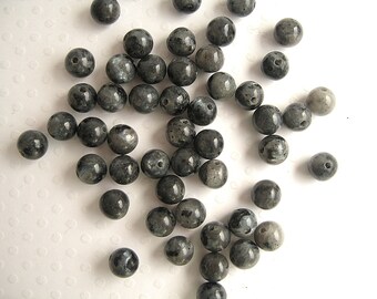 30 pearls labradorite round smooth 6mm