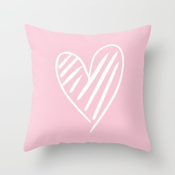 The Scribbled Heart Pillow 18" Pillow Cover | Throw Pillow | Accent Pillow | pillow Cover