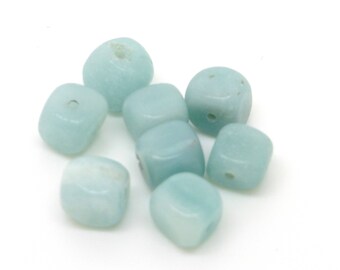 Pearl, gemstone, Amazonite, cube stone