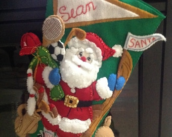 Bucilla Sport Santa Stocking