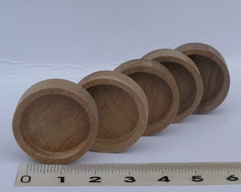 5 pieces unfinished walnut base blank for orgonite necklaces, making pendant, picture frame ,wooden bezels cup