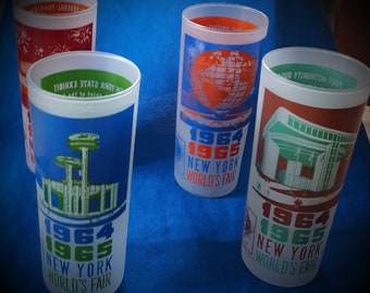 1964 New York World's Fair Memorabilia Tumblers