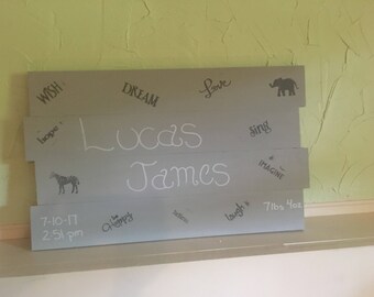 Custom made newborn signs
