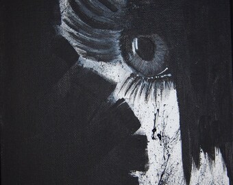 Original watercolor 8x10 made on canvas panel .