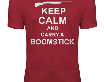 Evil Dead Army of Darkness- Keep Calm and Carry a Boomstick Womens T-shirt