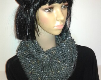 Heather grey Twill snood