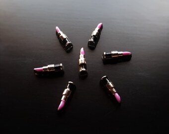 Lipstick Floating Charm for Floating Lockets-Pink-Lip Gloss-Gift Idea