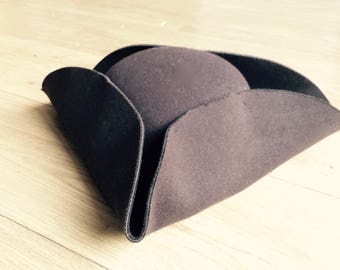 Tricorne - Pirate, Poldark, Navy, Highwayman, Smuggler Felt Hats - Fancy-dress, Costume, Pirates of the Caribbean