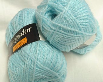 10 balls, 30% wool pastel/nightblue / made in France