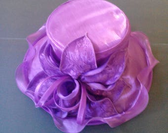 Lace Organza Flower Hat