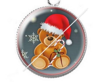 Pendant cabochon resin Merry Christmas happy holidays 23