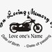 In Loving memory car Decal (Bike), Custom memory auto decal