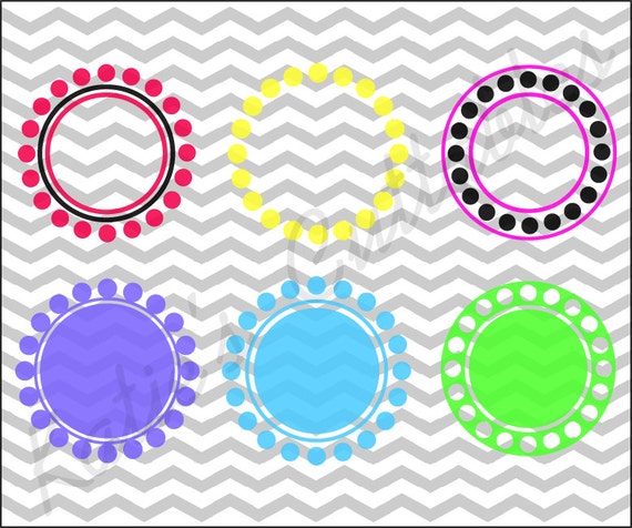 Download Dot Frames Monogram Frames Polka Dot Frames .SVG/.DXF/.EPS