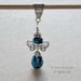 Midnite Metallic Blue Crystal Guardian Angel Crystal Pendant Charm fits Large Hole Beads DIY