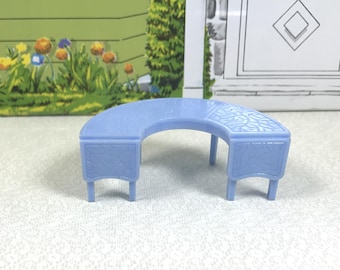 MARX COFFEE TABLE, 1950's, Hard Plastic, 3/4" Scale, Traditional Style, Marxie Mansion, Vintage Tin Dollhouse Furniture