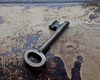 Antique brass skeleton key, Old key, rustic home decor