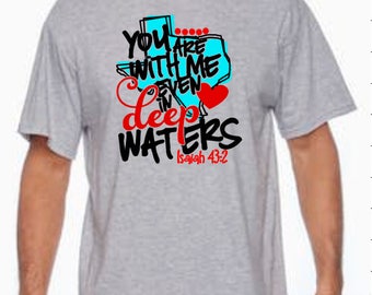 Hurricane Harvey Disaster Relief, Heart, Texas, Deep, Waters, Isaiah, Donation, T-shirt
