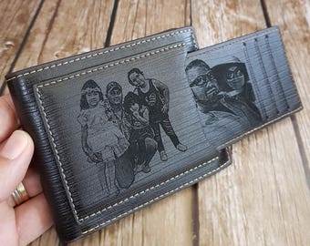 Mens Wallet, Personalized Wallet, Engraved Mens Wallet, Leather Wallet, Gift For Men, Monogram Wallet, Fathers Day, Christmas Gift, Mens