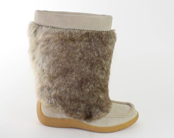 Women's Outdoor Faux Fur Mukluks Winter Boots Size 7