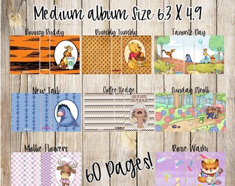 Medium 6.2 in. X 4.9 in. Sticker Albums. Ready to ship. 60 pages! Choose your cover!