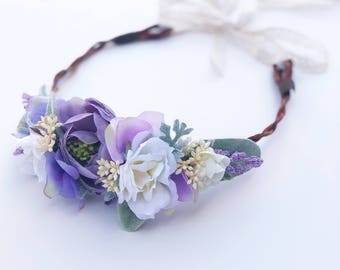 Lavender floral halo