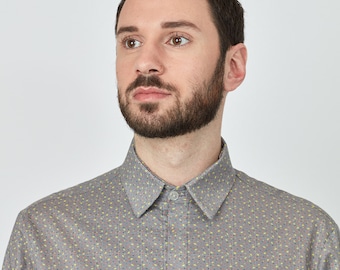 ON SALE Fossil Shirt, 100%cotton, waterbased print, SS17
