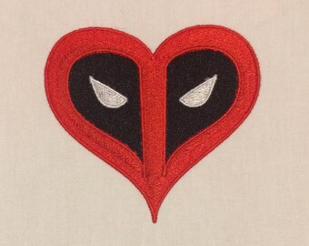 Deadpool heart 4x4 AND 2x2