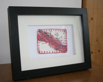 Star Dust, embroidery on hand painted fabric