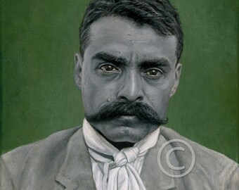 Acrylic Painting Fine Art Giclee Print, EMILIANO ZAPATA, 10x8