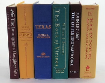 Assorted Colors Decorative books; Vintage Books; Book Décor; Decor Books; Vintage Books Décor; Instant Library; Book Centerpiece