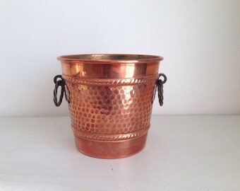 Copper ice bucket. 50's.
