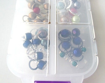 Snap 'n Go Notions Case - On-The-Go Storage Accessory for Knitters and Crocheters - Violet Purple
